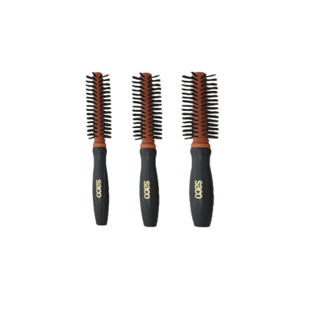 Lots de 3 Brosses Rondes En Bois